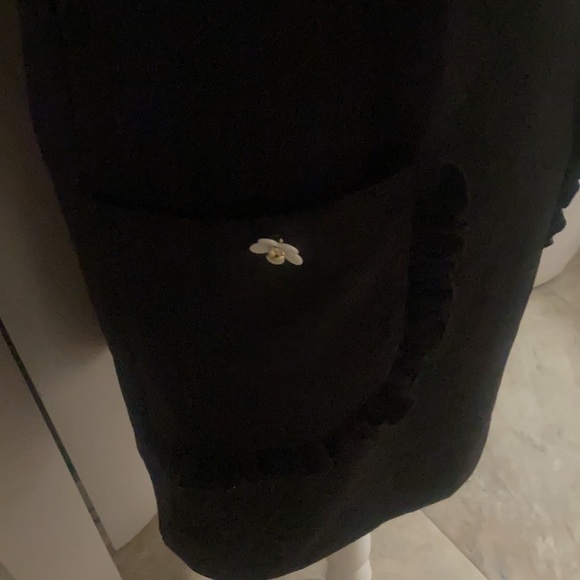 Betsey Johnson Licorice Sleeveless Floral Appliqué - Picture 5 of 6